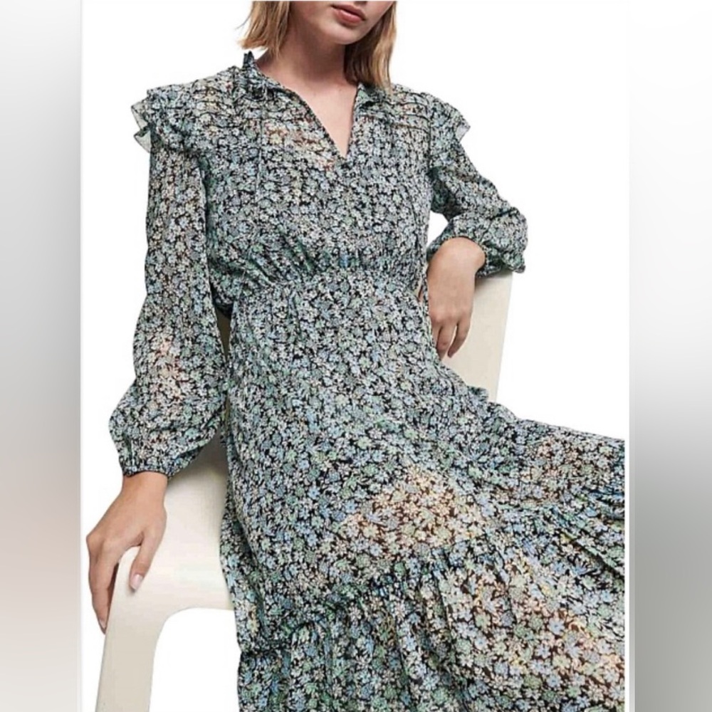 Maje Floral Midi Dress size 40 US 8